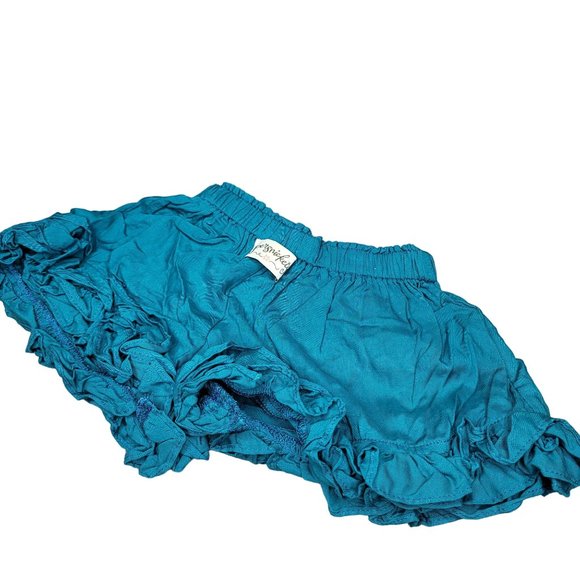Persnickety NWT 100% cotton blue ruffle shorts photoshoot cute summer spring 4 - Picture 10 of 11